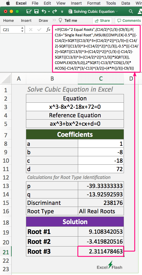 Solve Final Cubic Root